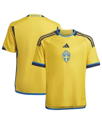 Big Boys adidas Yellow Sweden National Team 2022/23 Home Replica Jersey