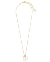 brook & york Florence Imitation Pearl Charm Pendant Necklace