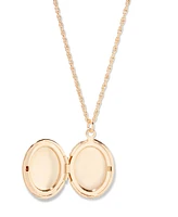 brook & york Isla Initial Oval Locket Necklace