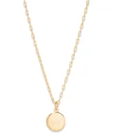 brook & york Isla Initial Petite Locket Necklace - K Gold Plated