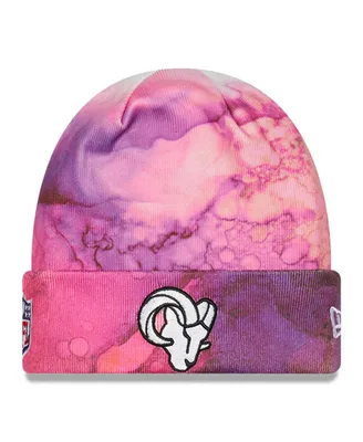 Men's New Era Pink Los Angeles Rams 2022 Nfl Crucial Catch Knit Hat