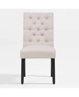 WestinTrends Upholstered Button Tufted Dining Side Chair