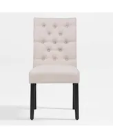 WestinTrends Upholstered Button Tufted Dining Side Chair