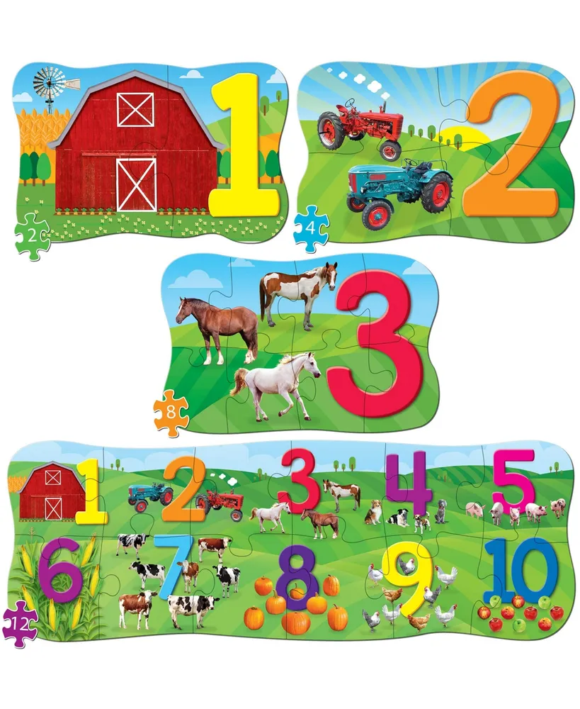 Masterpieces 123's - Educational 4-Pack Jigsaw Puzzles for Kids