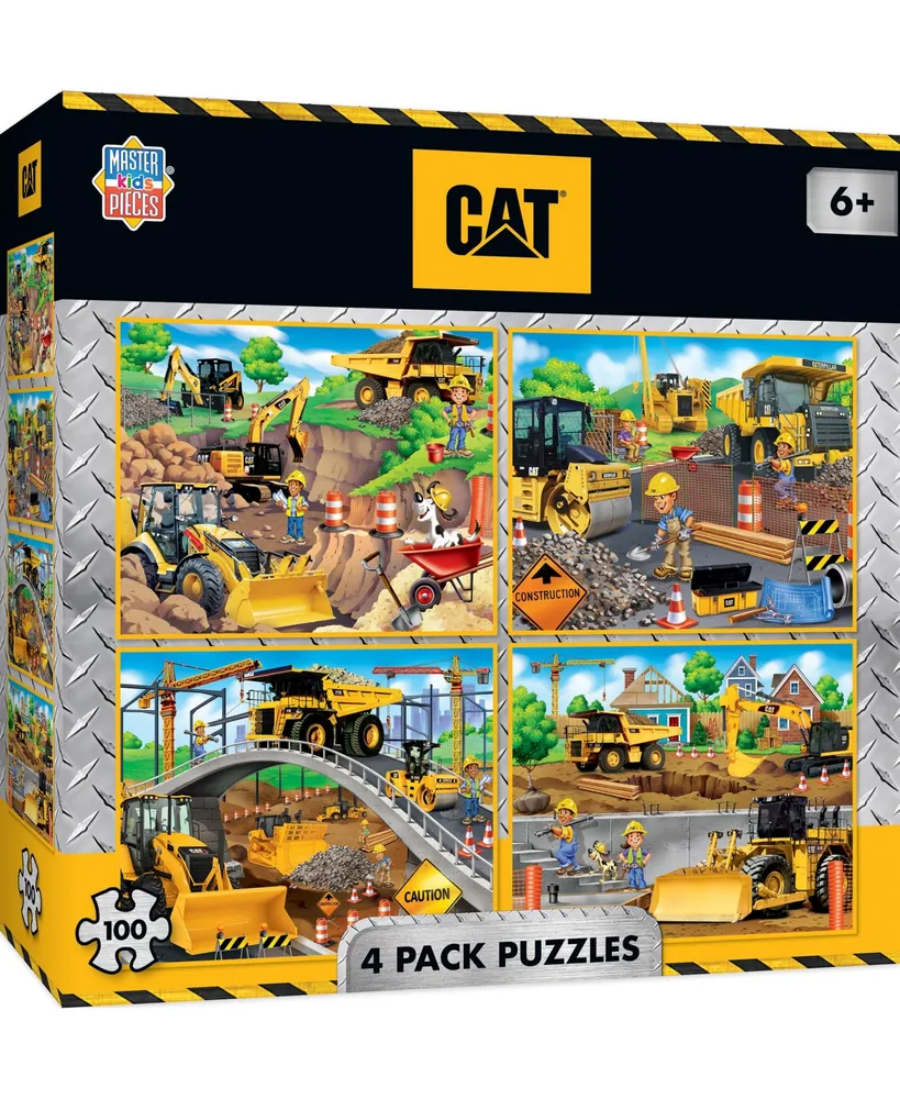 Masterpieces Kids 4-Pack Puzzle Set - Caterpillar 100 Piece Puzzles