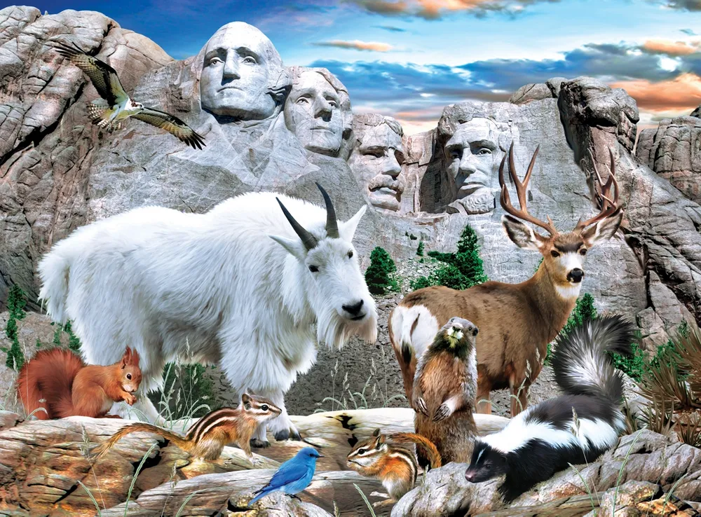 Masterpieces Wildlife of Mount Rushmore - 100 Piece Jigsaw Puzzle
