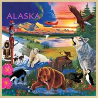 Masterpieces Jr. Ranger Wildlife of Alaska 48 Piece Wood Jigsaw Puzzle