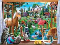 Masterpieces Family Time - Peeking Through 400 Piece Jigsaw Puzzle