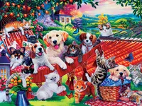 Masterpieces Playful Paws - A Lazy Afternoon 300 Piece Ez Grip Puzzle