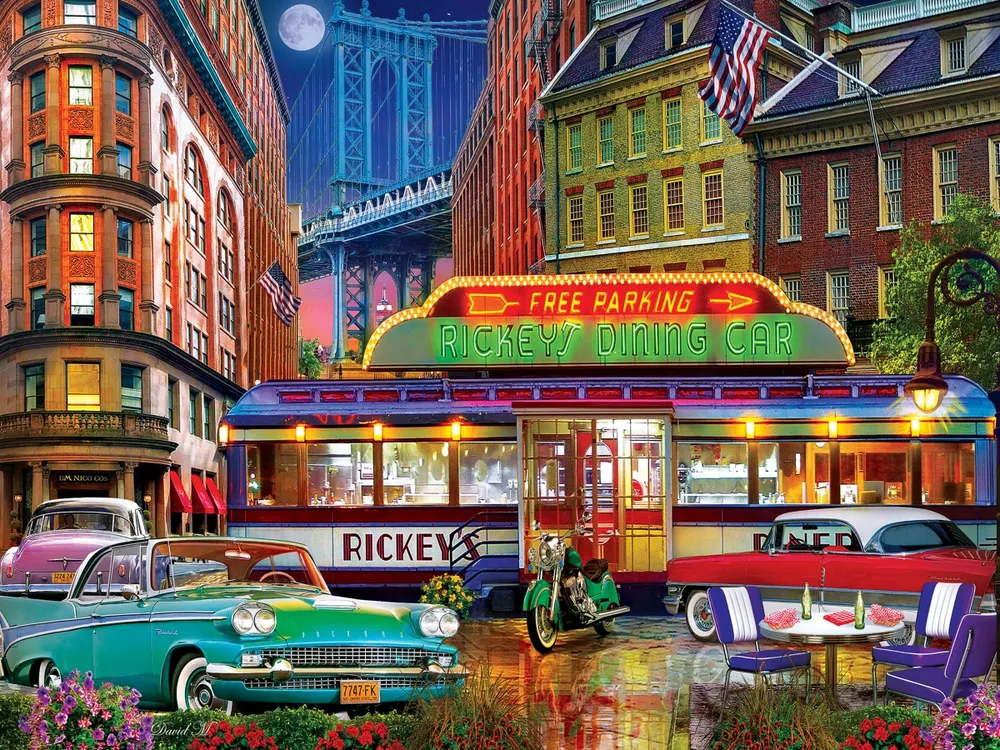Masterpieces Drive-Ins, Diners & Dives - Rickey's Diner Car 550 Piece Puzzle
