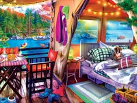 Masterpieces Campside - Glamping Style 300 Piece Ez Grip Jigsaw Puzzle