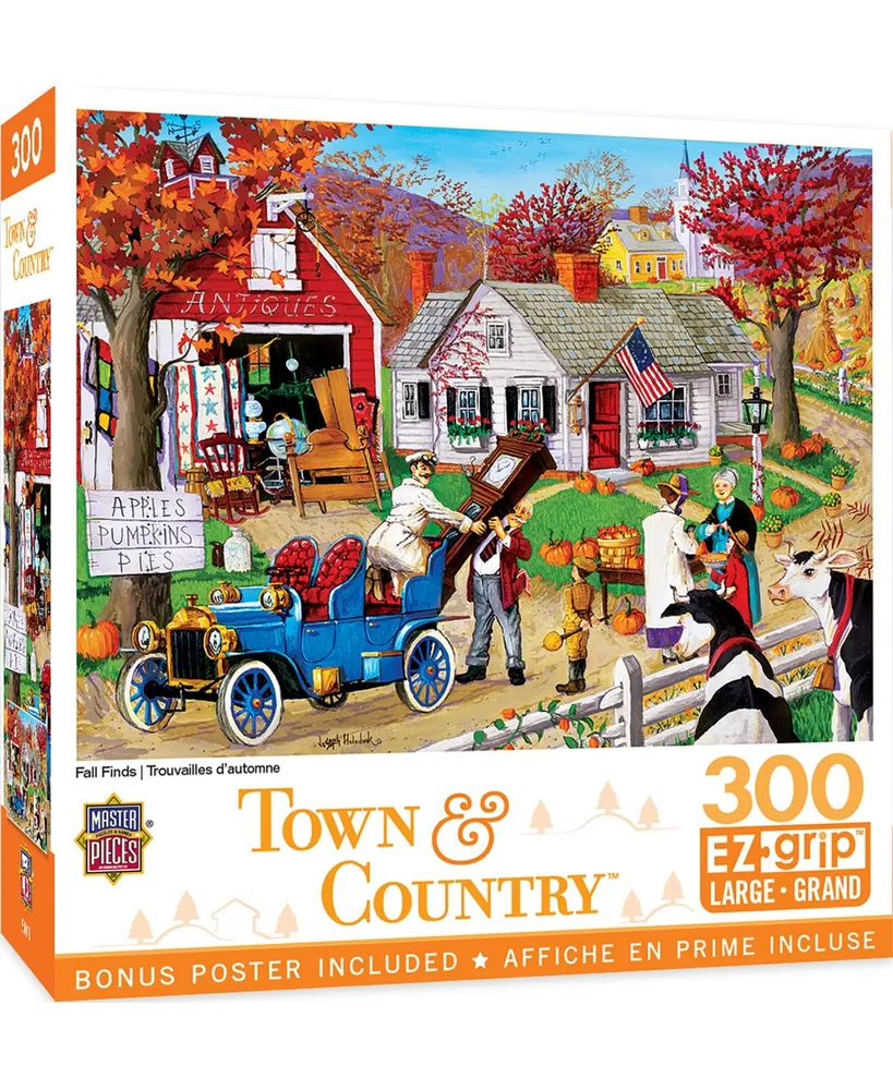 Masterpieces Town & Country Fall Finds 300 Piece Ez Grip Jigsaw Puzzle