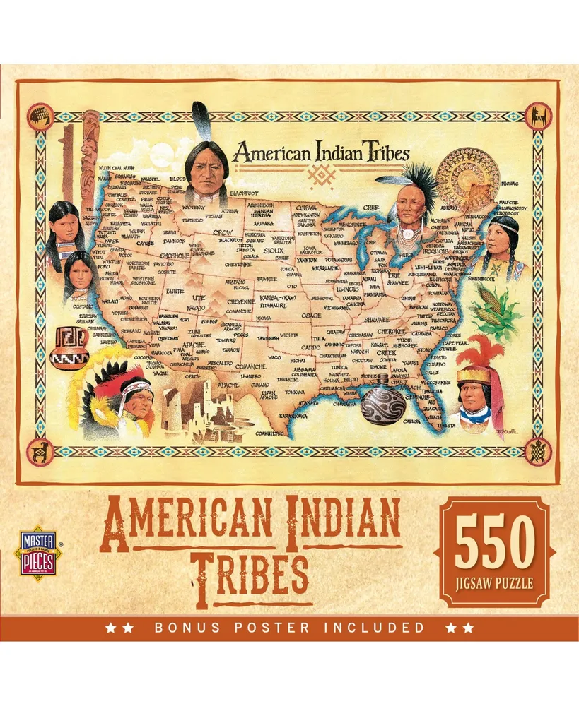 Masterpieces American Indian Tribes 500 Piece Jigsaw Puzzle for Adults