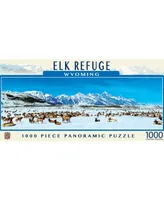 Masterpieces Elk Refuge 1000 Piece Panoramic Jigsaw Puzzle for Adults