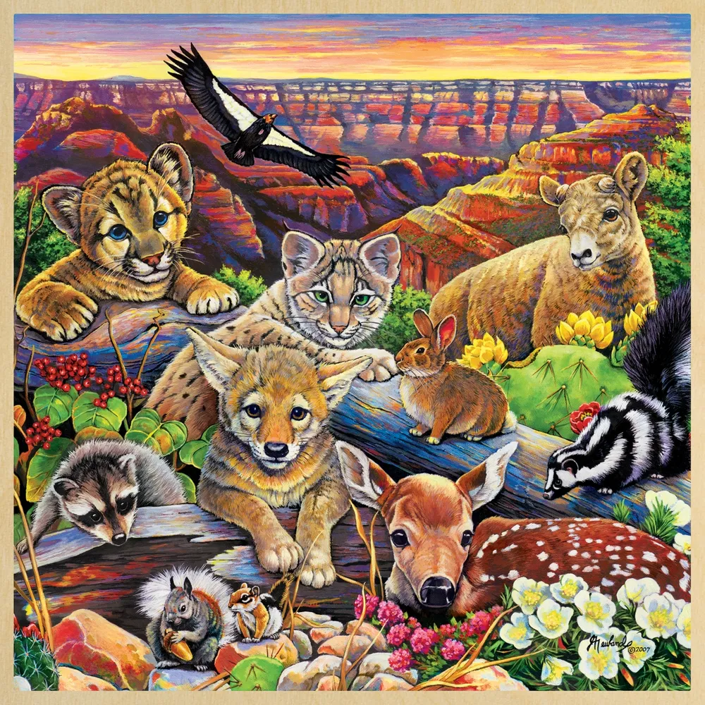 Masterpieces Jr. Ranger - Wildlife of the Grand Canyon 48 Piece Wood Puzzle