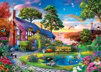 Masterpieces Retreats - Rainbow 1000 Piece Jigsaw Puzzle for Adults