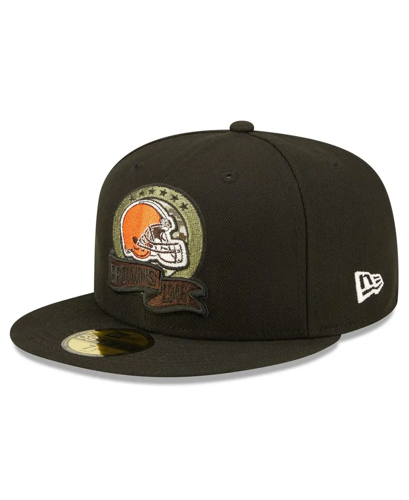 Men's New Era Black Cleveland Browns 2022 Salute To Service 59FIFTY Fitted Hat