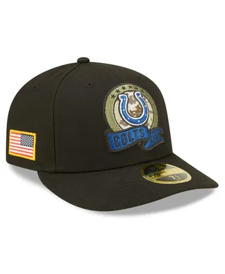 Men's New Era Black Indianapolis Colts 2022 Salute To Service Low Profile 59FIFTY Fitted Hat