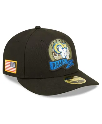 Men's New Era Black Los Angeles Rams 2022 Salute To Service Low Profile 59FIFTY Fitted Hat