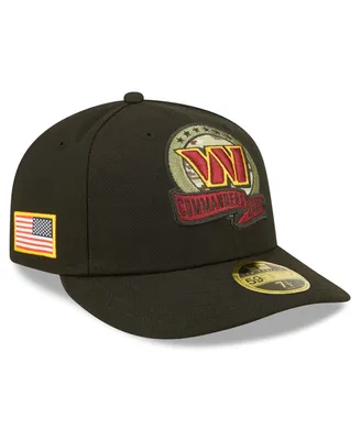 Men's New Era Black Washington Commanders 2022 Salute To Service Low Profile 59FIFTY Fitted Hat