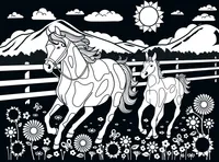 Masterpieces Velvet Coloring - Horse & Pony 60 Piece Jigsaw Puzzle