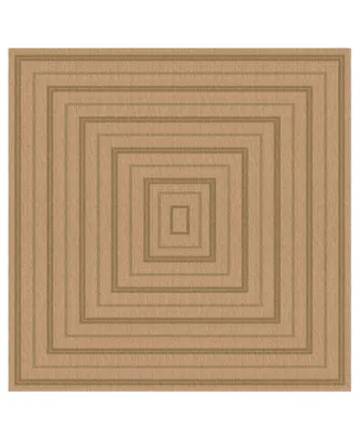 Liora Manne' Sahara Multi Border 7'10" x Square Outdoor Area Rug