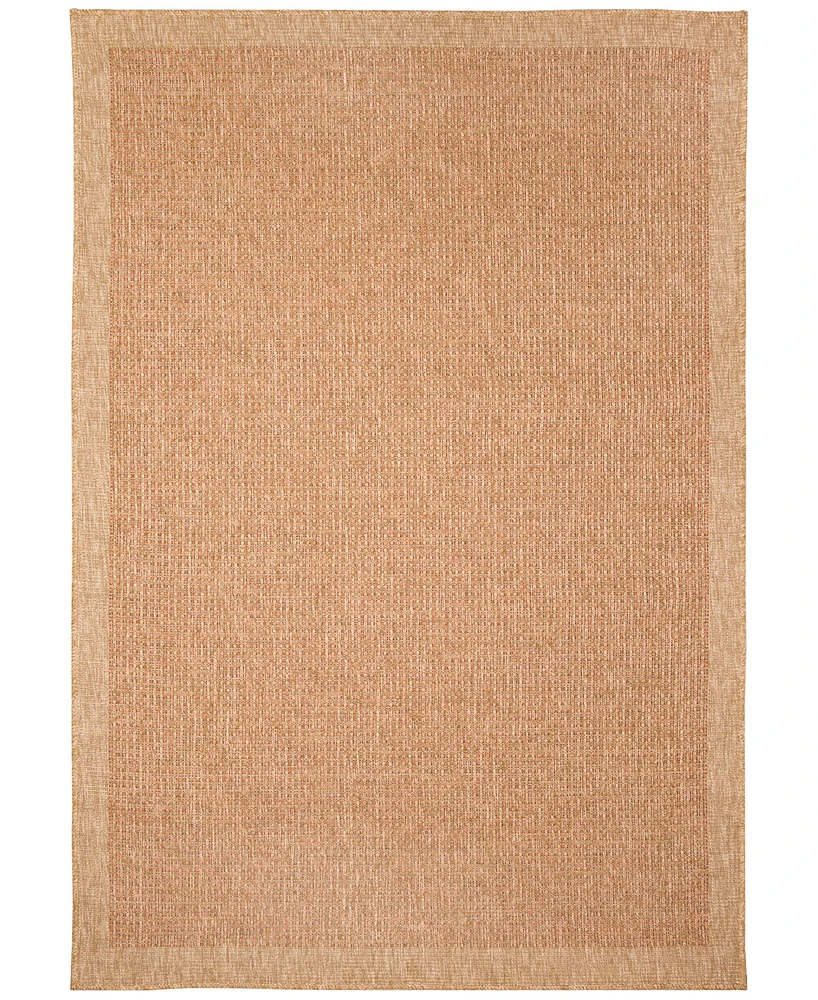 Liora Manne' Sahara Texture Border 7'10" x 9'10" Outdoor Area Rug