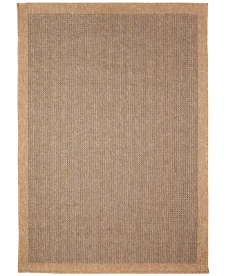 Liora Manne' Sahara Texture Border 7'10" x 9'10" Outdoor Area Rug