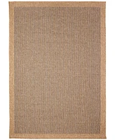 Liora Manne' Sahara Texture Border 7'10" x 9'10" Outdoor Area Rug