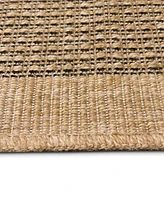 Liora Manne' Sahara Texture Border 3'3" x 4'11" Outdoor Area Rug