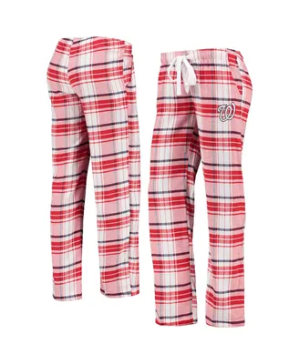 Women's Concepts Sport Red and Navy Washington Nationals Accolade Flannel Pants
