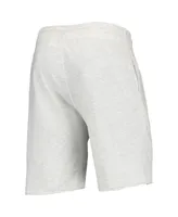 Men's Concepts Sport Oatmeal Colorado Rockies Mainstream Logo Terry Tri-Blend Shorts