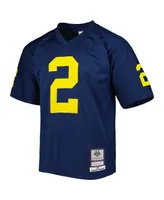 Men's Mitchell & Ness Charles Woodson Navy Michigan Wolverines Authentic Jersey