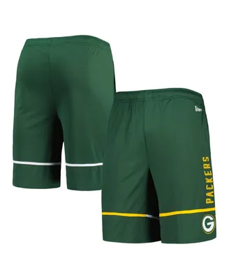 Men's New Era Green Green Bay Packers Combine Authentic Rusher Training Shorts