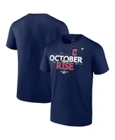 Men's Fanatics Navy Cleveland Guardians 2022 Postseason Locker Room T-shirt