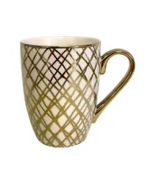 Certified International Matrix 6-Pc. Gold-Silver Tone Mugs