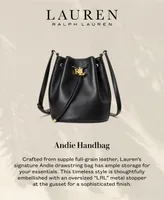Women's Smooth Leather Medium Andie Drawstring Bag