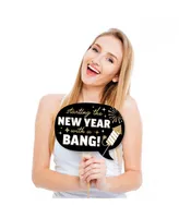 Big Dot of Happiness Funny Hello New Year - Nye Party Photo Booth Props Kit - 10 Piece