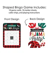 Big Dot of Happiness Christmas Pajamas - Bingo Cards and Markers - Holiday Party Bingo Game 18 Ct