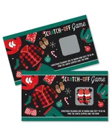 Christmas Pajamas - Holiday Plaid Pj Party Game Scratch Off Cards - 22 Count