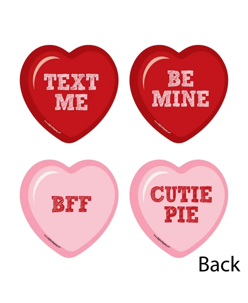 Conversation Hearts - Heart Decor Diy Valentine's Day Party Essentials - 20 Ct