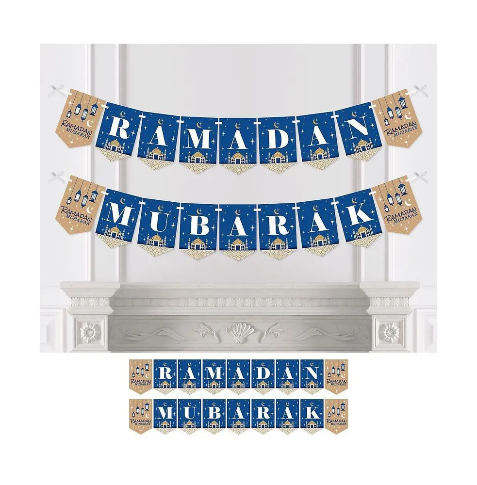 Big Dot of Happiness Ramadan Mubarak - Bunting Banner - Party Decorations - Ramadan Mubarak