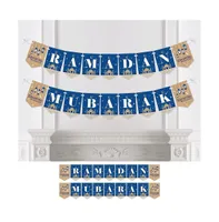 Big Dot of Happiness Ramadan Mubarak - Bunting Banner - Party Decorations - Ramadan Mubarak