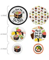 Let's Roll - Sushi - Japanese Party Decor - Large Confetti 27 Ct