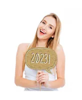 Big Dot of Happiness New Years Eve Party - Gold - 2025 New Year's Photo Booth Props Kit - 20 Count