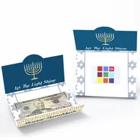 Big Dot of Happiness Happy Hanukkah - Chanukah Money and Gift Card Holders - Set of 8