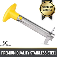 Zulay Kitchen Pineapple Corer and Slicer Tool - Pineapple Cutter With Sharp Built-in Blade & Detachable Handle