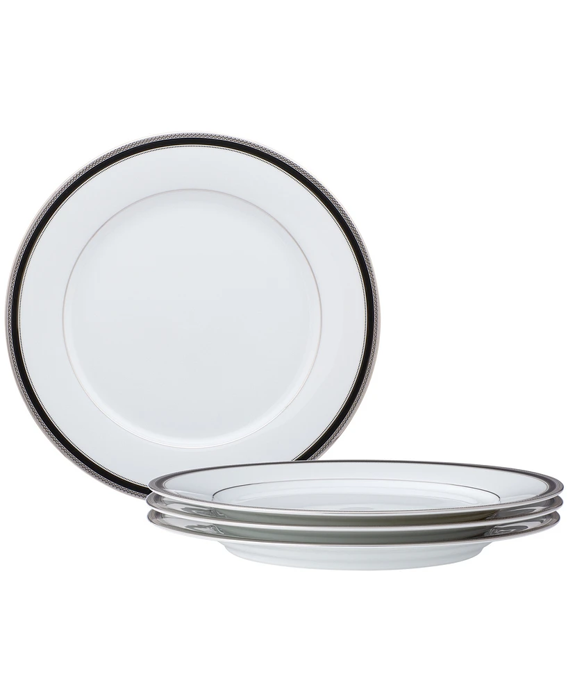 Noritake Austin Platinum Set of 4 Dinner Plates