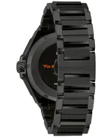 Bulova x Marc Anthony Men's Precisionist Diamond (1/20 ct. t.w.) Black-Tone Stainless Steel Bracelet Watch 43mm