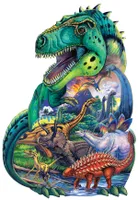 Masterpieces Dinosaur Days - 100 Piece Shaped Jigsaw Puzzle for kids
